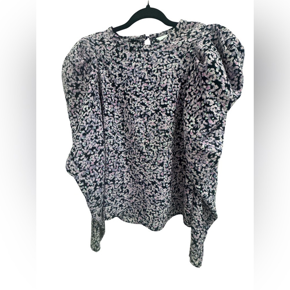 H&M Floral Blouse - Black, Purple and Pink